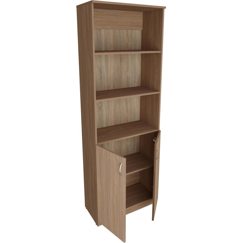 Шкаф Комус Мебель д/документов WELL полуот.комб.700х350х2000 Дуб Урб.Янтар