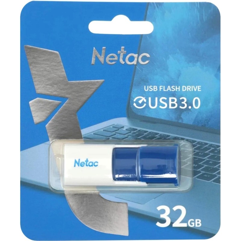 Флеш-память Netac U182 Blue USB3.0 Flash Drive 32GB,retractable