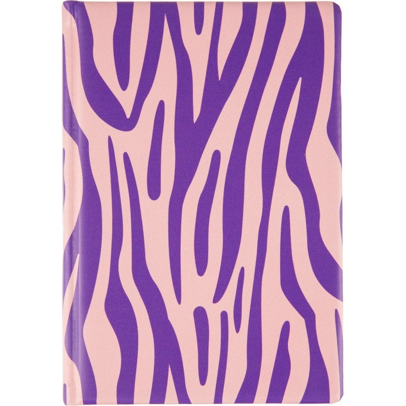 Ежедневник недатированный,А5,160л, экокожа,Attache Selection Zebra, розовый