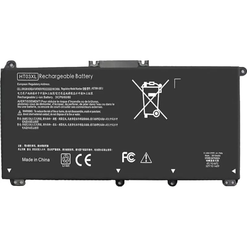 Аккумулятор HT03XL для HP 15-CS 11.55V 3420mAh черный Premium