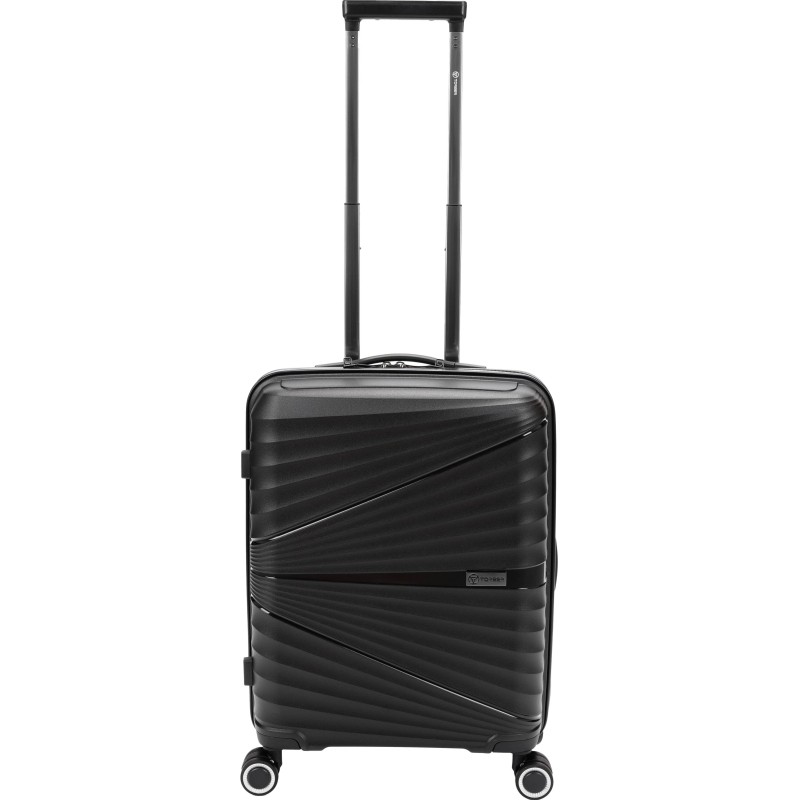Чемодан TORBER Nevo, черн, полипроп, 40 х 25 х 55 см, 32 л, T2207S-Black