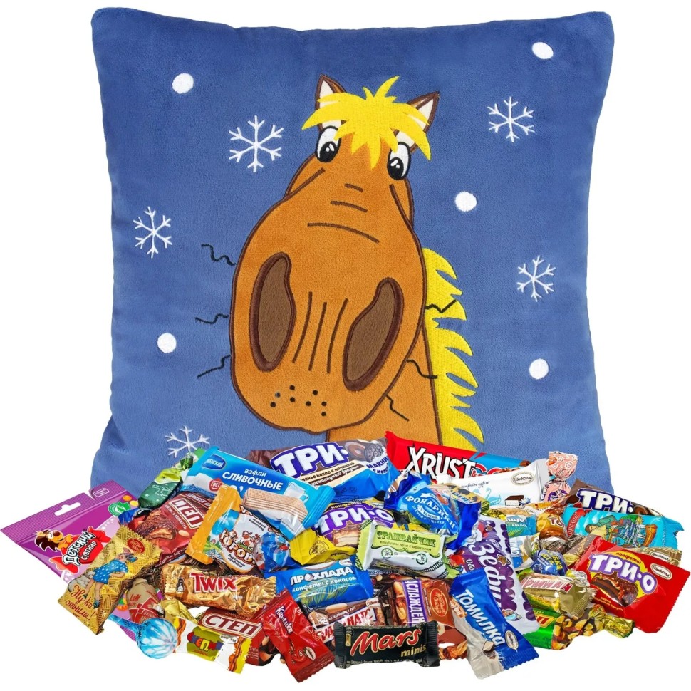 Новогодний сладкий подарок Подушка Расмус 1/1000 г (стандарт), ПТ26-19ббс