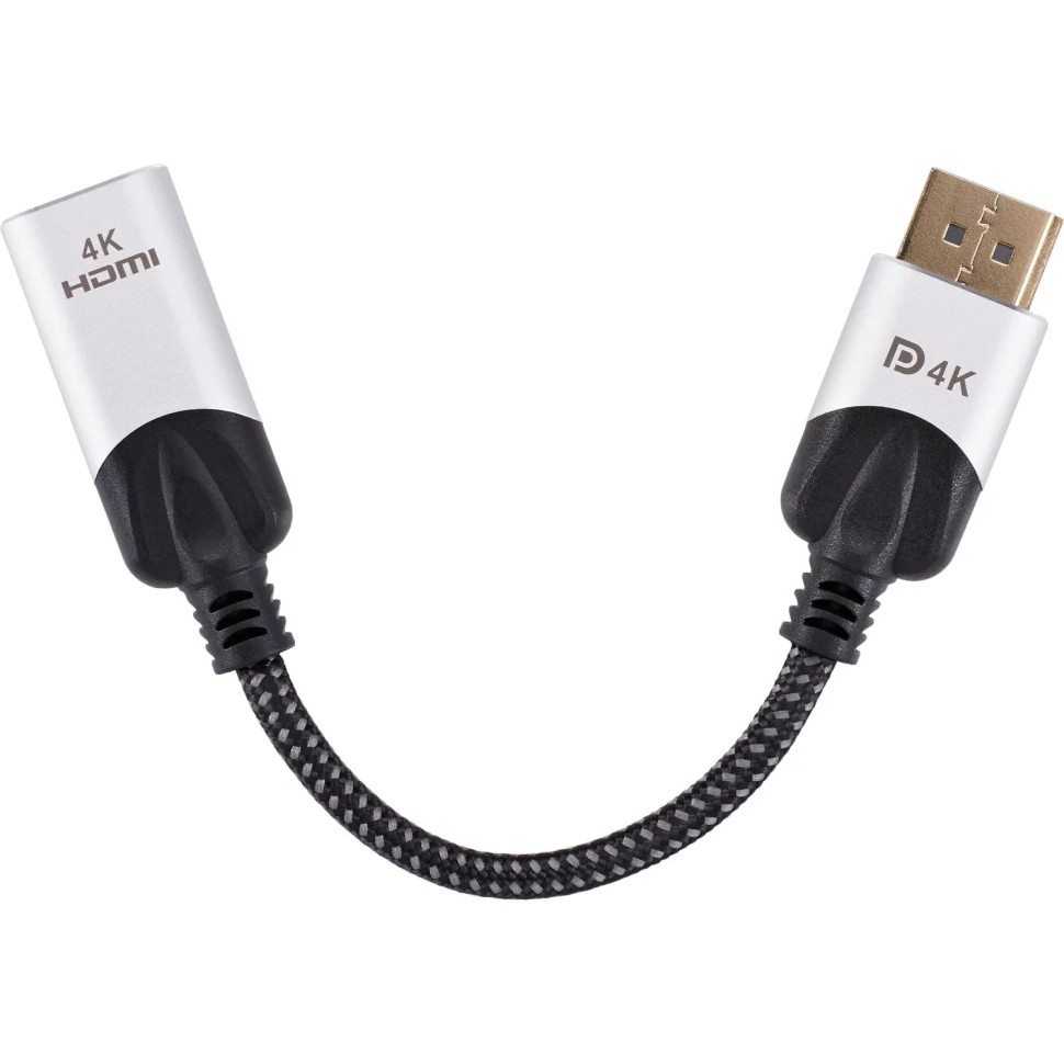 Адаптер DisplayPort(M) ---> HDMI(F) 0.15m 4K@60Hz VCOM <CG621M-0.15 Адаптер DisplayPort(M) ---> HDMI(F) 0.15m 4K@60Hz VCOM <CG621M-0.15