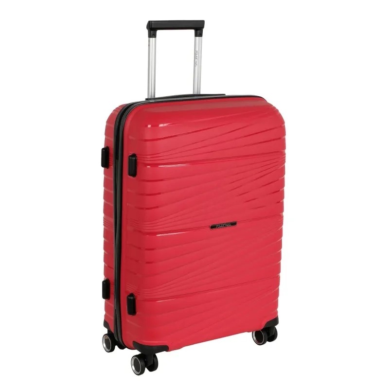 Чемодан средний,(3-ой) Red красный (24) пластик PC, РР820
