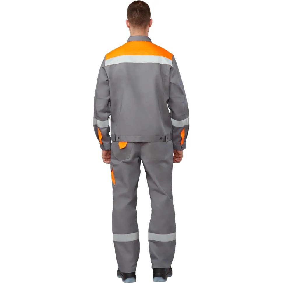 Костюм летний мужской л21-КПК сер/оранж (р.48-50) 158-164 (серия Л)