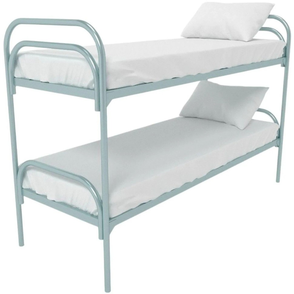 Кровать CAM_металлическая двухъярусная Стандарт+2 80х190 сетка 100х50 2 пер