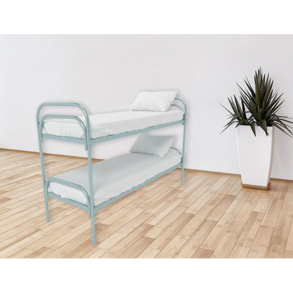 Кровать CAM_металлическая двухъярусная Стандарт+2 80х190 сетка 100х50 2 пер