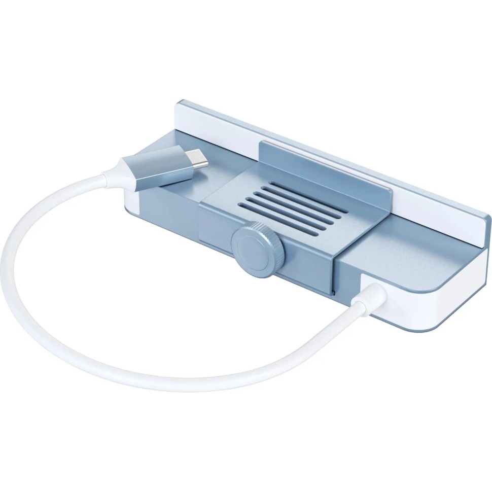 Концентратор Satechi ST-UCICHB Clamp Hub для 24 iMac,USB, синий Концентратор Satechi ST-UCICHB Clamp Hub для 24 iMac,USB, синий