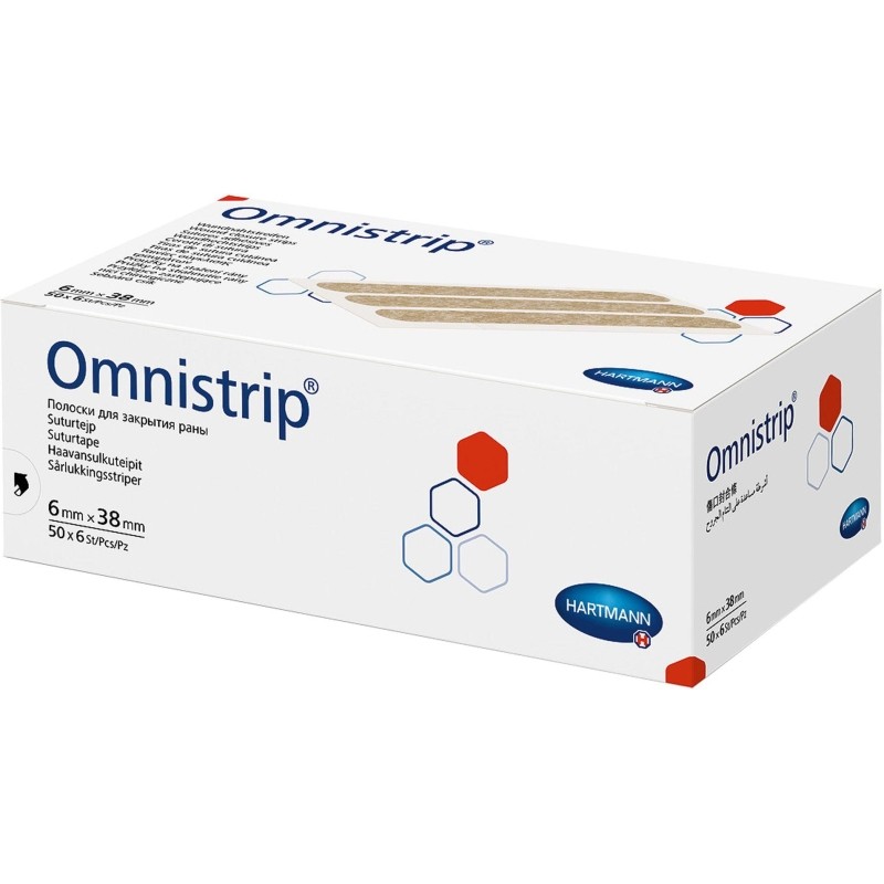 Полоски на швы(стер. по 6 шт) 6х38мм 300 шт./уп OMNISTRIP