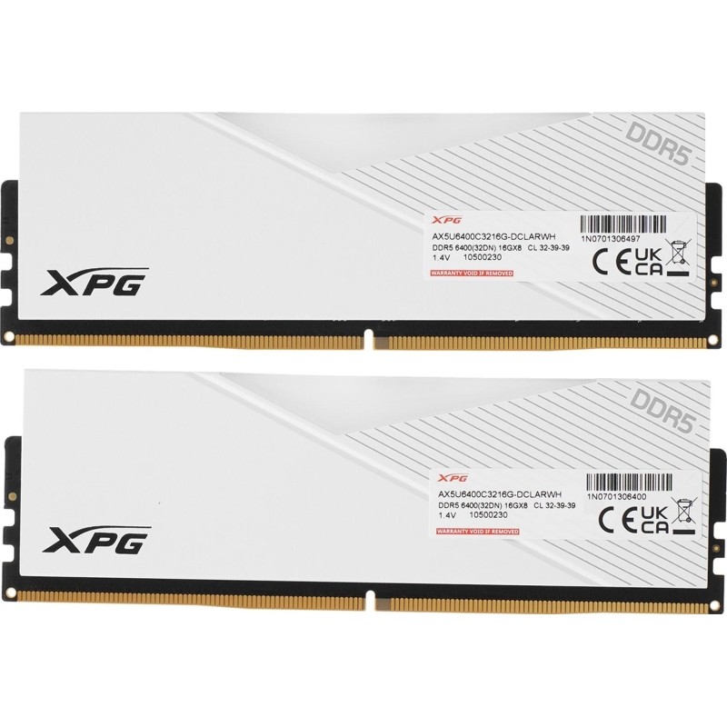 Модуль памяти A-Data DDR5 DIMM 2x16GB 6400MHz CL32(AX5U6400C3216G-DCLARWH)