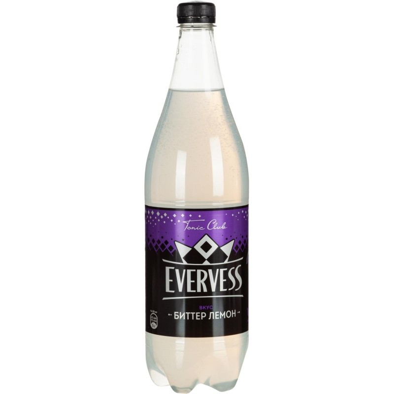 Напиток Evervess Tonic club Биттер Лемон газированный пэт 1л