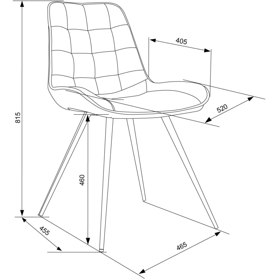 Стул VB_для дома Бюрократ CH-K2_4_K коричневый Holland 74 металл
