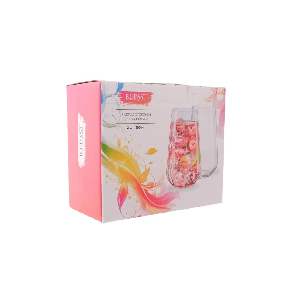 Набор стаканов для напитков 380 мл (высокий) 2 шт,68114