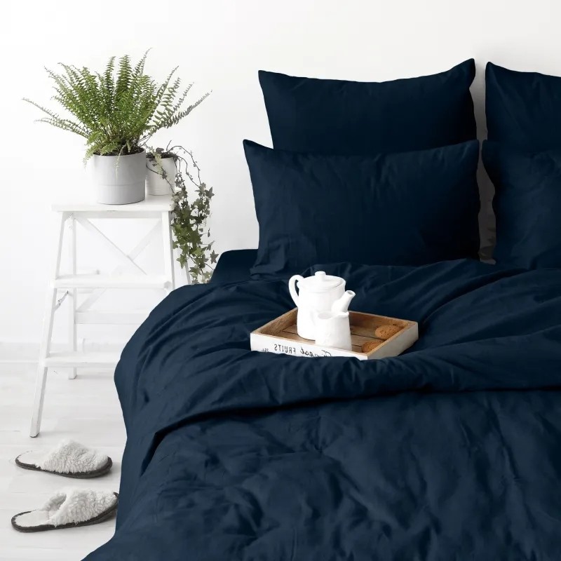 Простыня на резинке 140х200 борт 20, Сатин Verossa Twilight blue