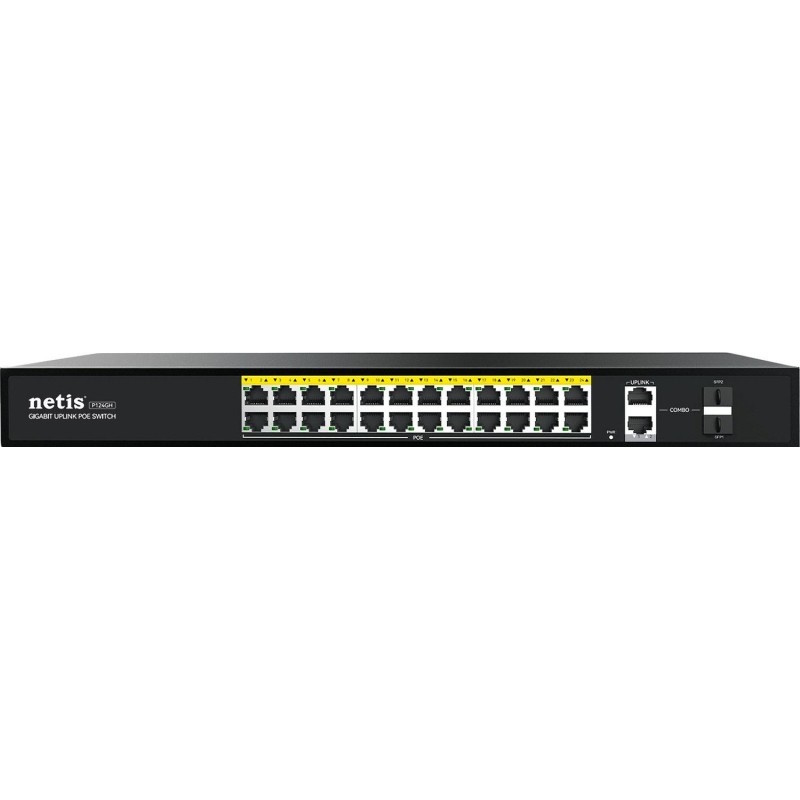 Коммутатор Netis P124GH неуправл PoE+, 24х100 Мбит PoE+, 1х1000 Мбит Uplink