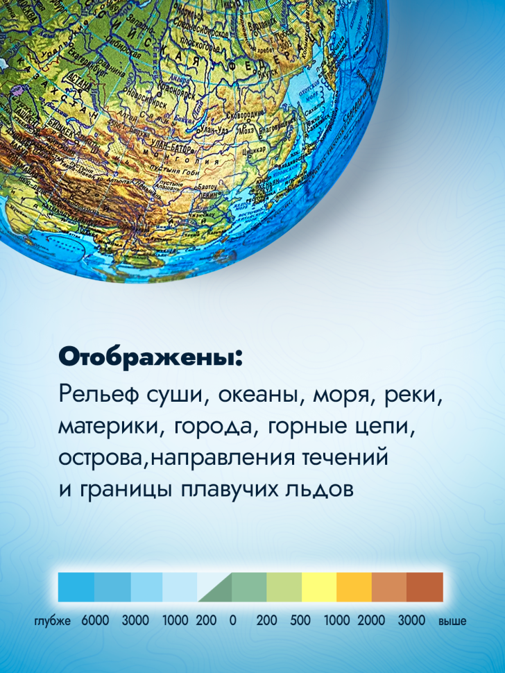 Глобус физический,120мм