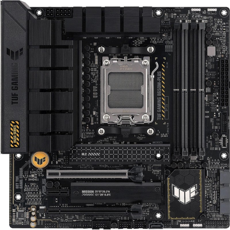 Материнская плата ASUS TUF GAMING B650M-PLUS, AM5, B650, 4xDDR5, mATX