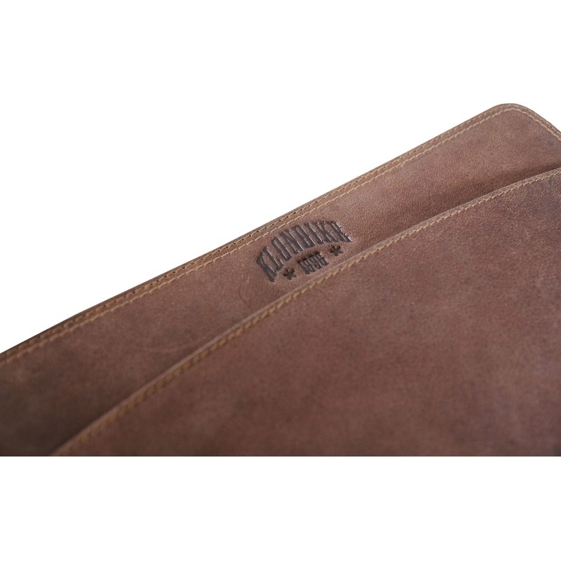Папка для документов KLONDIKE Bruce нат кожа св-корич,33х22,5х2,5 KD1033-02