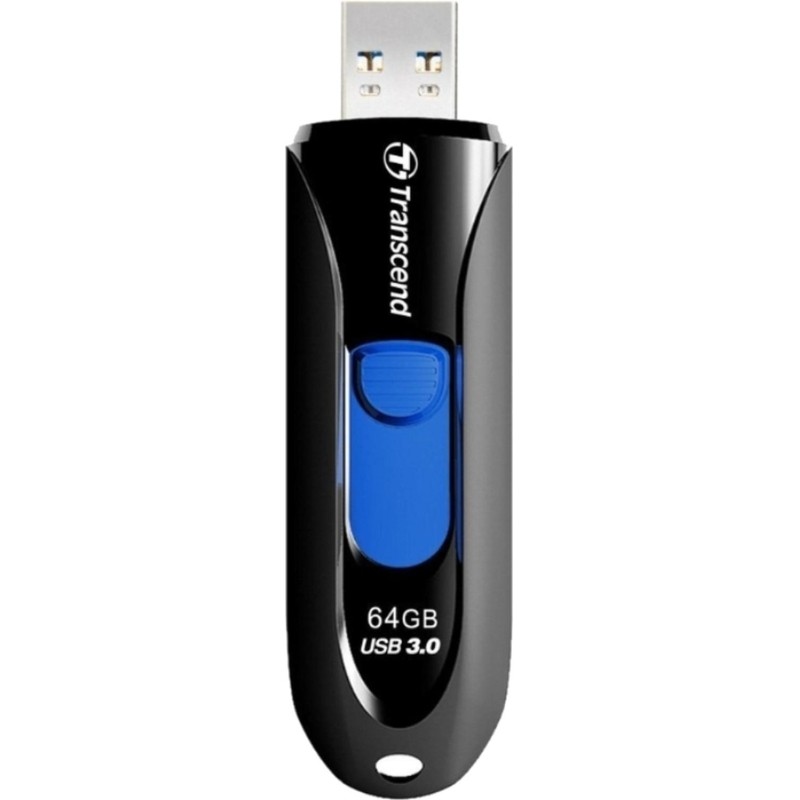 Флеш-память Transcend JetFlash 790, 64Gb, USB 3.1 G1, ч/син, TS64GJF790K