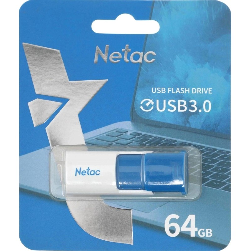 Флеш-память Netac U182 Blue USB3.0 Flash Drive 64GB,retractable