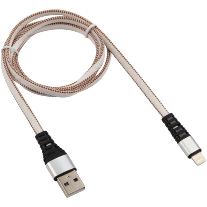 Кабель USB 2.0 - Lightning, М/М, 1 м, Rexant, бел, 18-7056