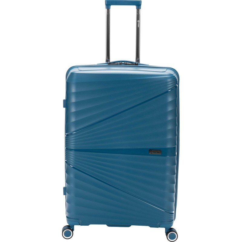 Чемодан TORBER Nevo, синий, полипроп, 49 х 28 х 76 см, 95 л, T2207L-Blue