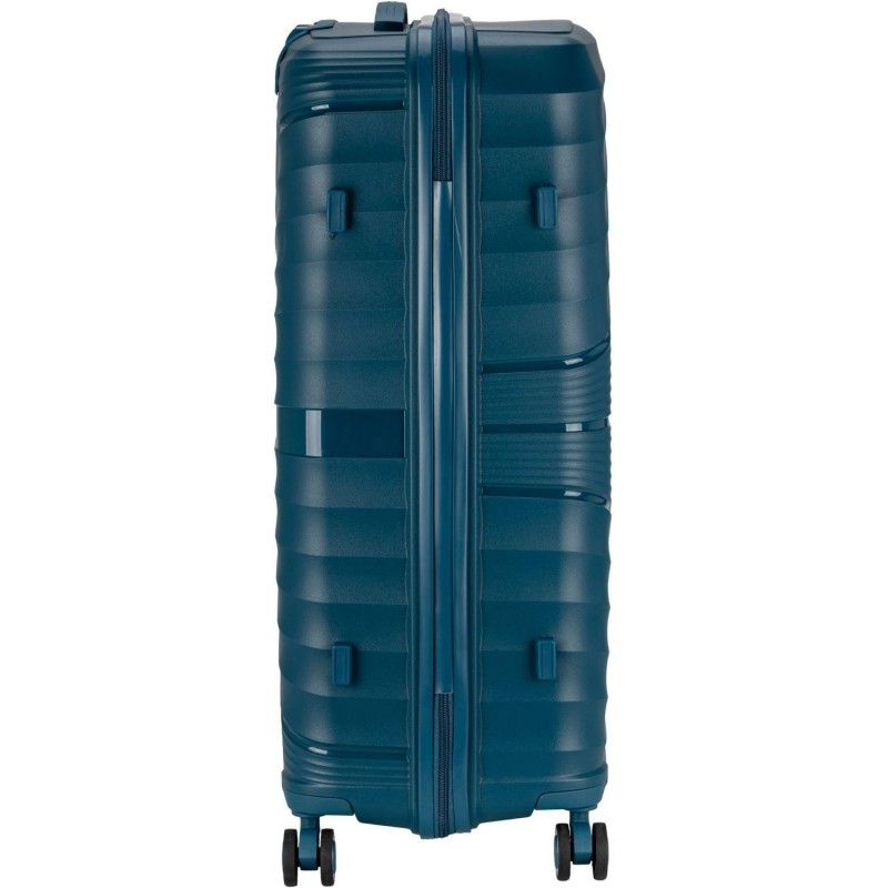 Чемодан TORBER Nevo, синий, полипроп, 49 х 28 х 76 см, 95 л, T2207L-Blue