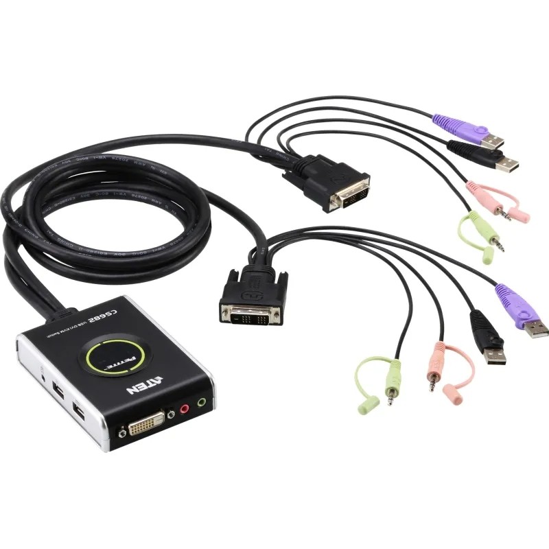 Модуль ATEN 2-порт. KVM перекл. 2 PORT DVI CABLE KVMP SWITCH. (CS682)