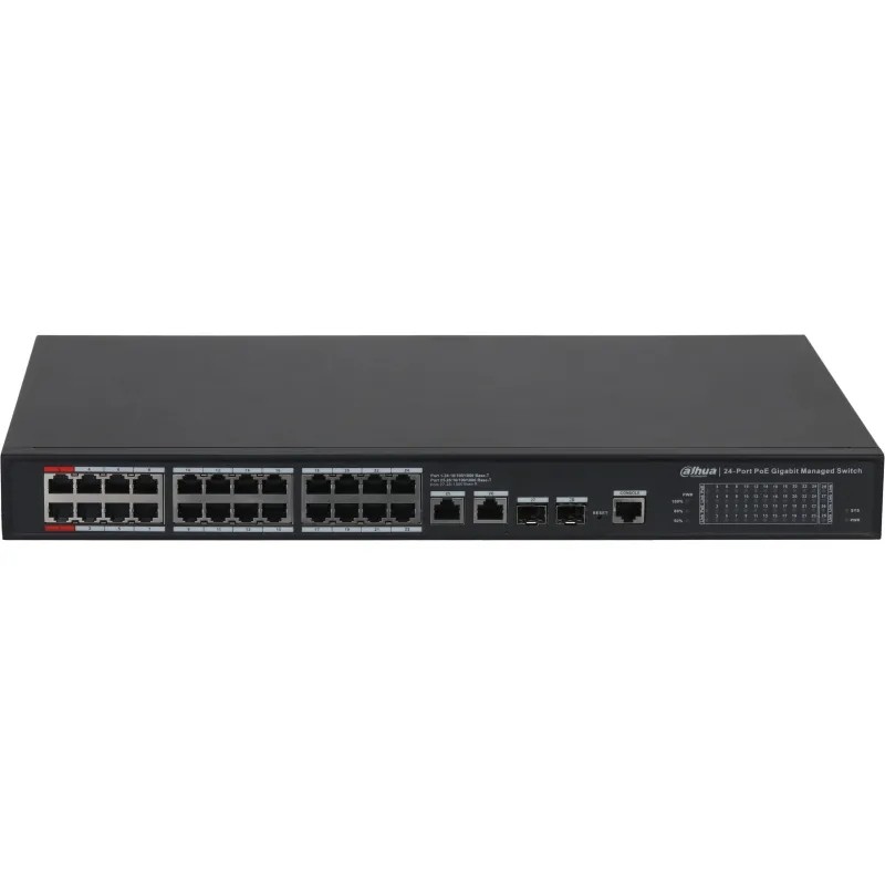 Коммутатор DAHUA DH-S4228-24GT-240 28-порт гб управ,PoE,L2,RJ45,SFP,240Вт