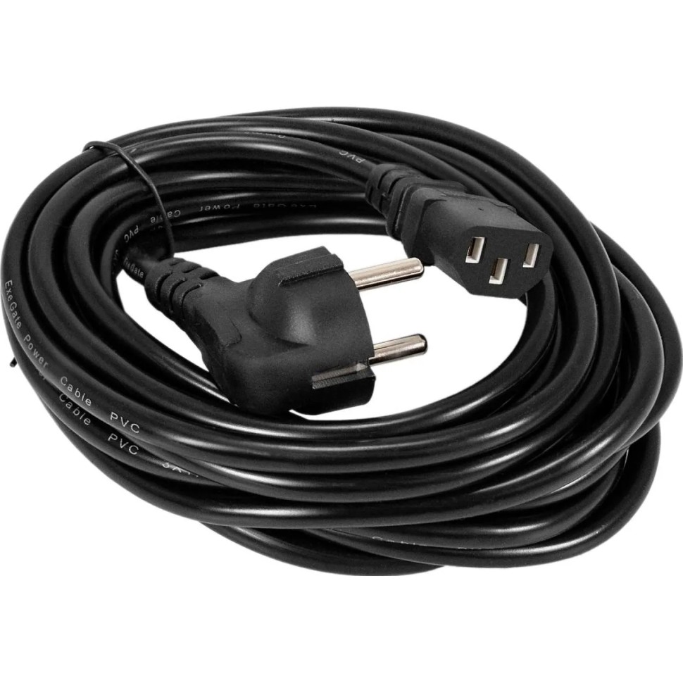 Кабель Exegate ES281003RUS Special PC-5S, 3x0.75mm2, CCA, черный, 5м