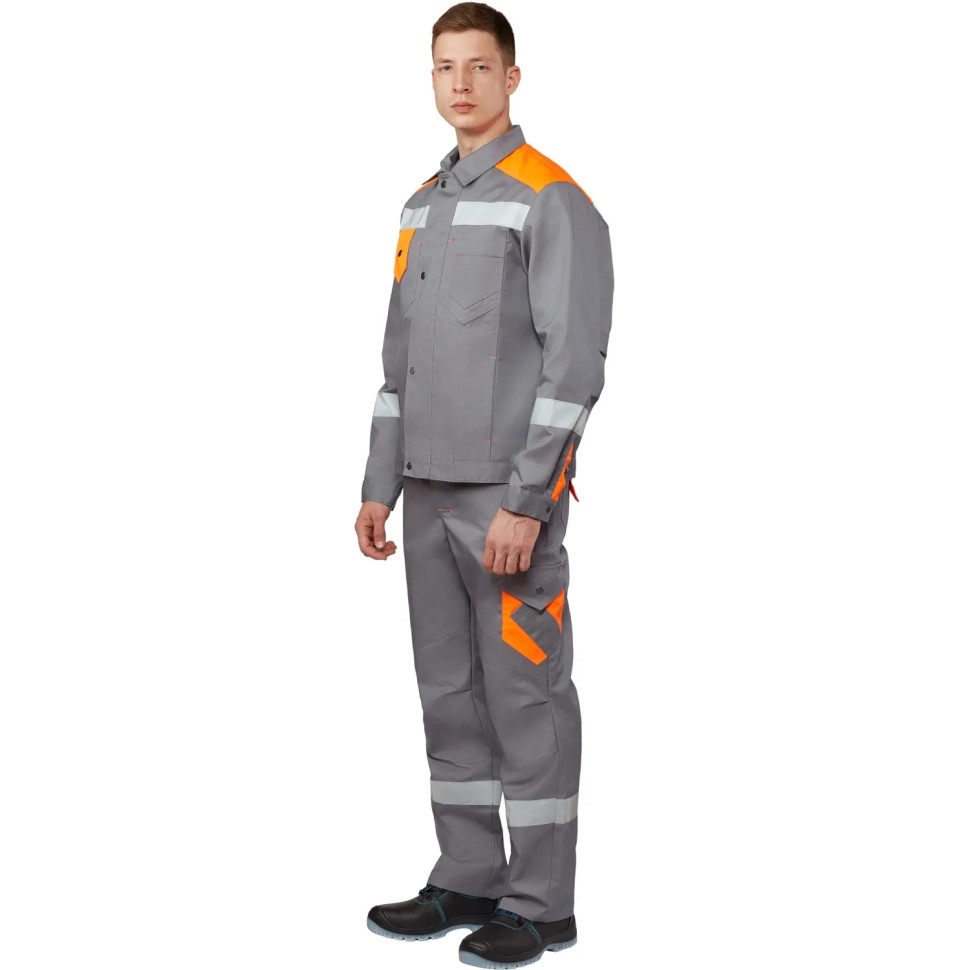 Костюм летний мужской л21-КПК сер/оранж (р.56-58) 194-200 (серия Л)