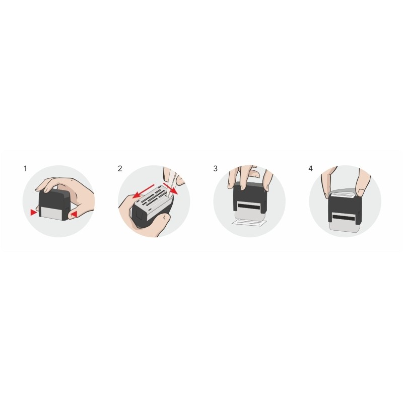 Штамп самонаборный NEW Printer С20/3-Set  3 строк 14х38мм с 1 кассой черный
