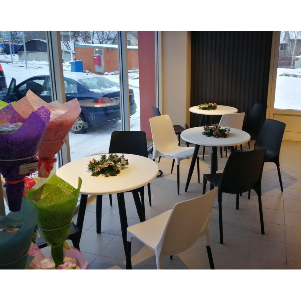 Стул для столовых EL_SHT-S75 пластик черный/черный муар 1882