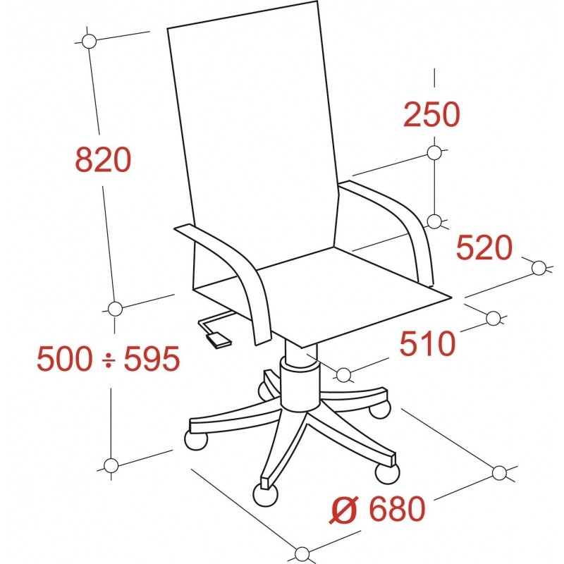 Кресло VT_CHAIRMAN 950 LT экокожа черный пластик
