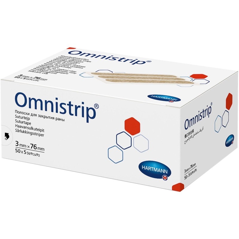 Полоски на швы (стер. по 5шт) 3х76мм,250 шт/уп OMNISTRIP REF 5406825/540681