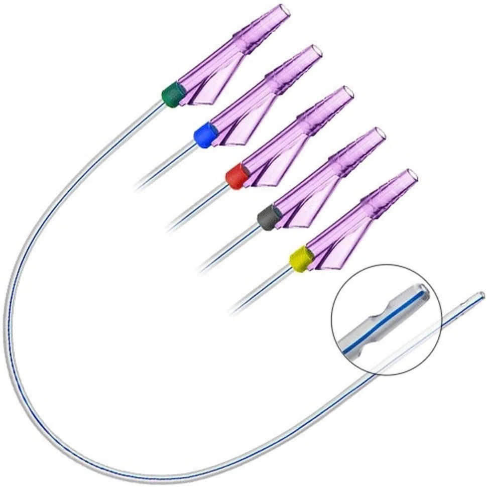 Катетер аспирационный для отсасывания с Vacon коннектором 16Ch 100 шт/уп