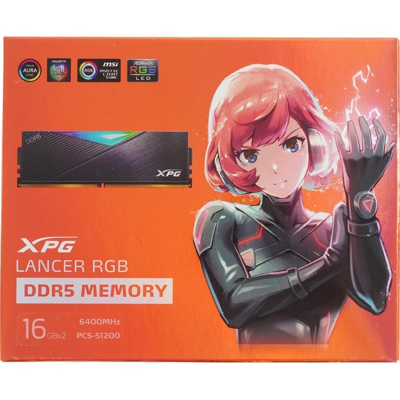 Модуль памяти A-Data DDR5 DIMM 2x16GB 6400MHz CL32(AX5U6400C3216G-DCLARBK)