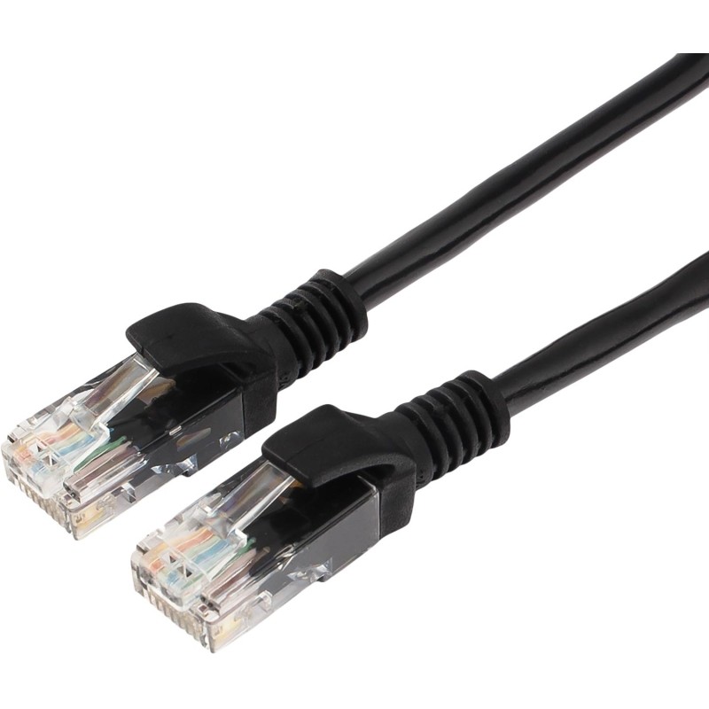 Патч-корд UTP Cablexpert PP6U-0.5M/BK кат.6, 0.5м, чёрный