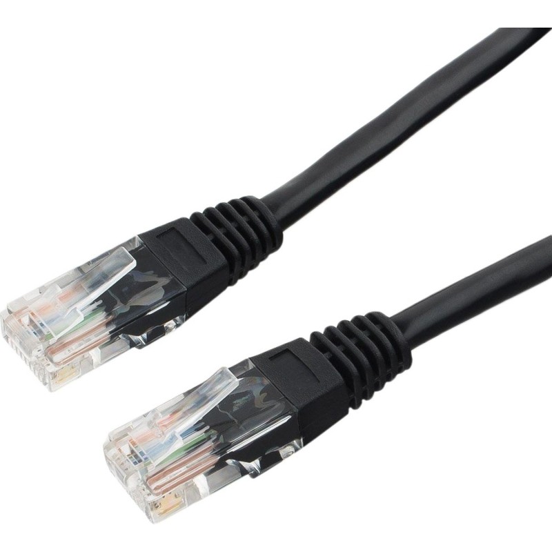 Патч-корд UTP Cablexpert PP6U-0.5M/BK кат.6, 0.5м, чёрный