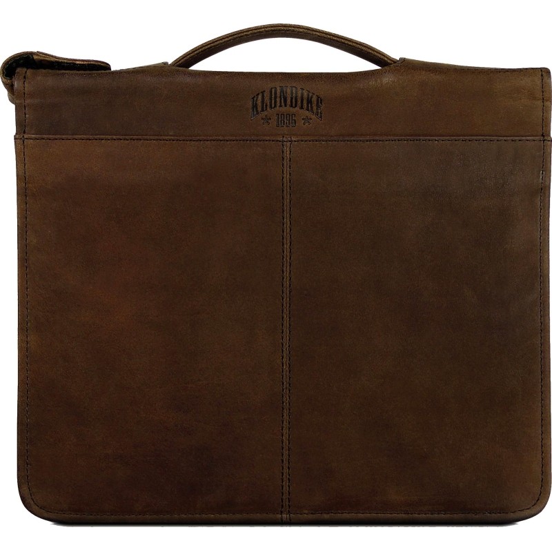 Сумка-папка д/док-в KLONDIKE Ben нат кожа тем-корич, 33х22,5х2,5 KD1036-03