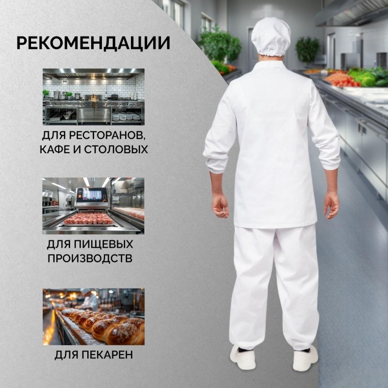 Брюки для пищевого производства универс. у17-БР (р.56-58) р.182-188