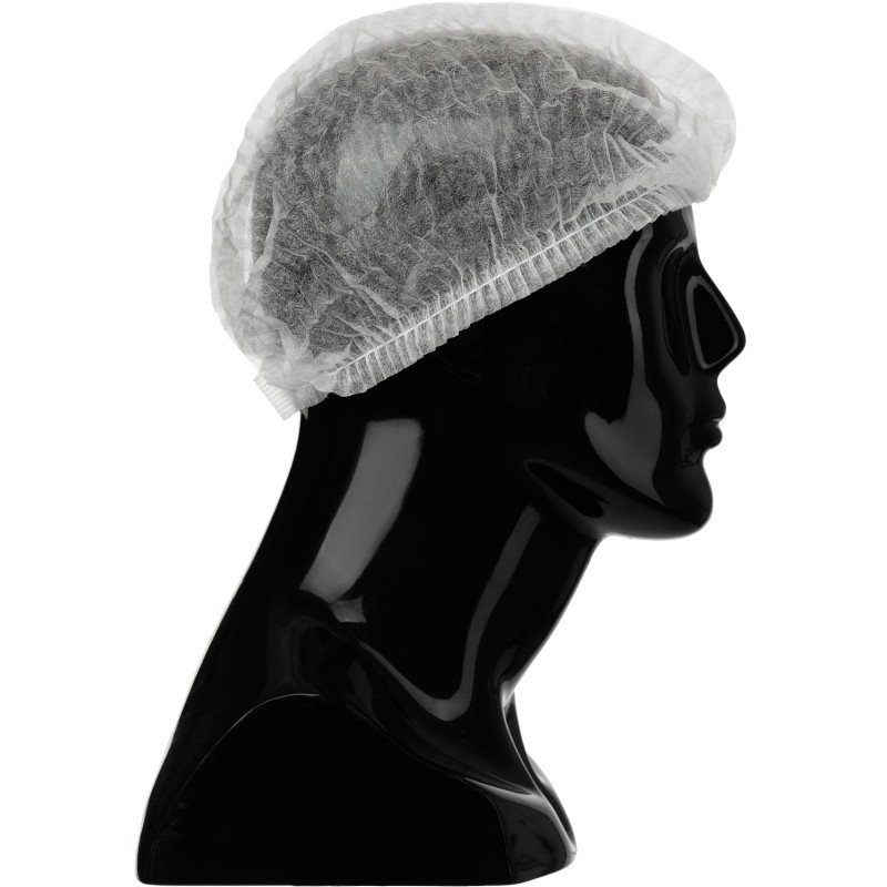 Шапочка Шарлотта белая, дв. резинка,10гр/м, арт.403-969-050,(100шт/упак)