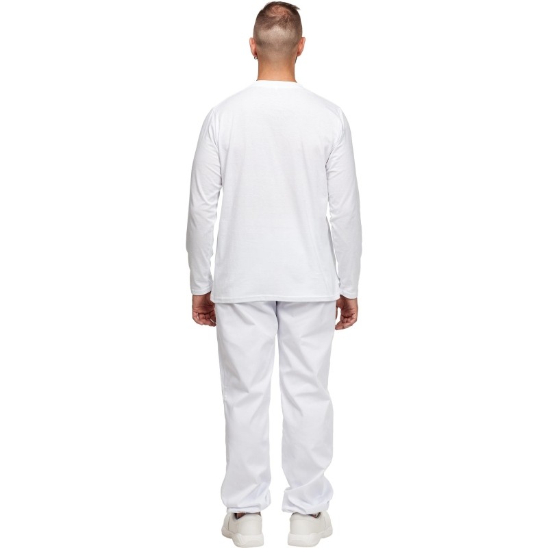 Футболка (160 г.) с длинным рукавом бел.(XXXL)