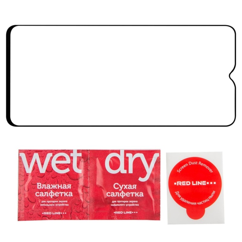 Защитное стекло Red Line УТ000033881 Realme C30s FULL GLUE черный
