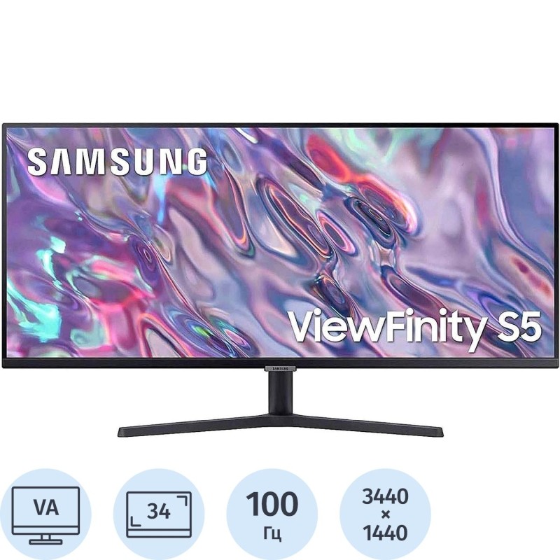 Монитор Samsung (LS34C500GAIXCI)34/UWQHD/VA/100Hz/300cd/5ms/HDMI/DP