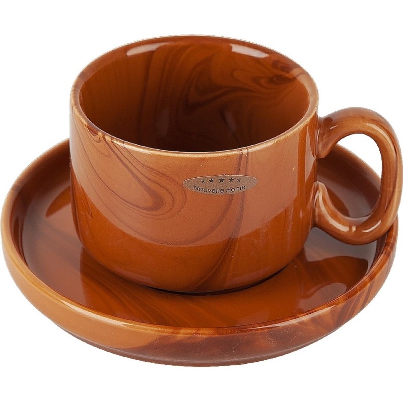 Набор чайный 8пр. Wooden Grain (4 персон) v=200мл (фарфор), 1730306