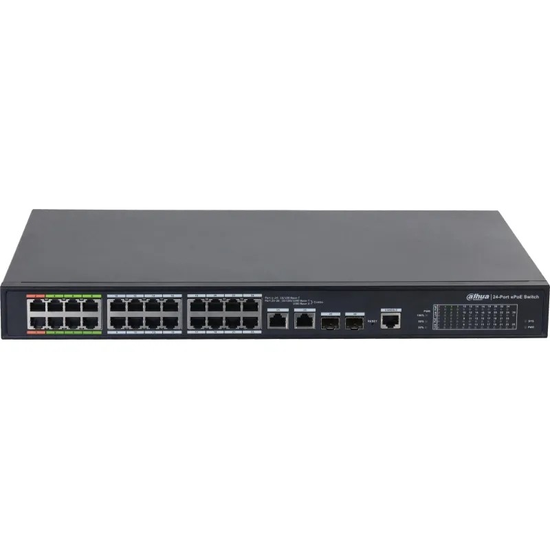 Коммутатор DAHUA DH-LR2226-24ET-360 26-порт управ,ePoE,L2,SFP/RJ45,uplink