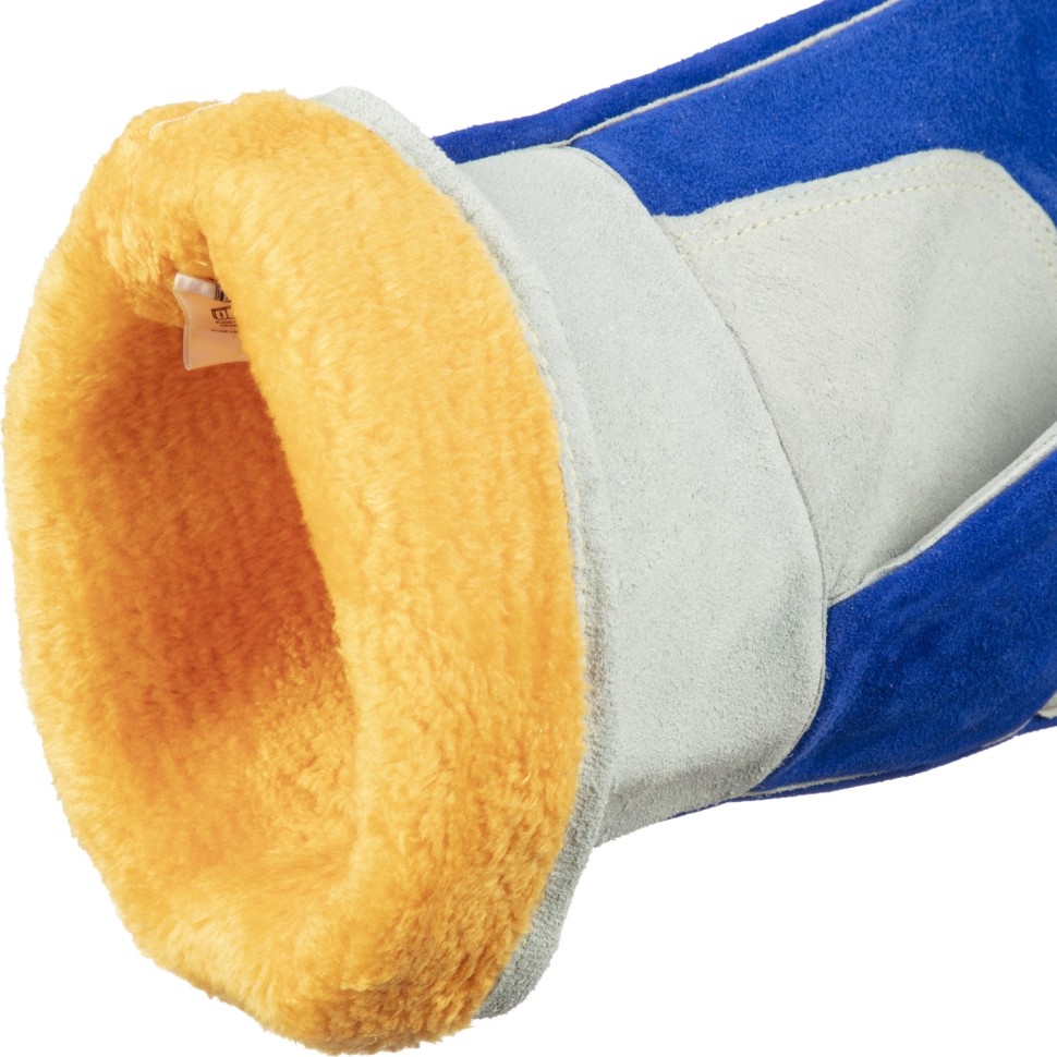 Краги спилковые утеплен. JetaSafety JWK601 Ferrus Frost син-серые р.XL