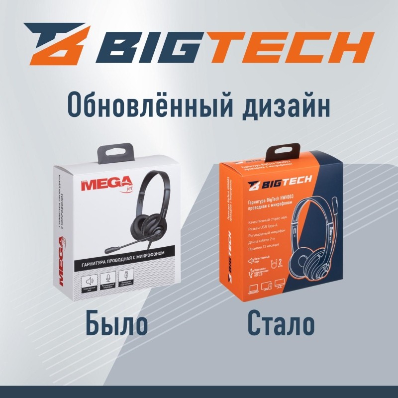 Гарнитура  HWH003 проводные с микрофоном USB 2.0/регулятор/2м