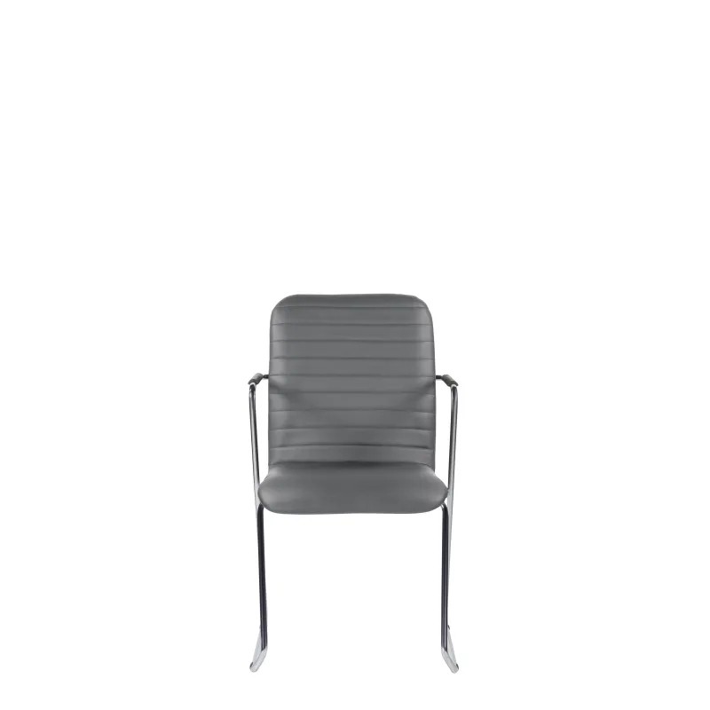 Стул UP_Echair Честер каркас хром кз серый